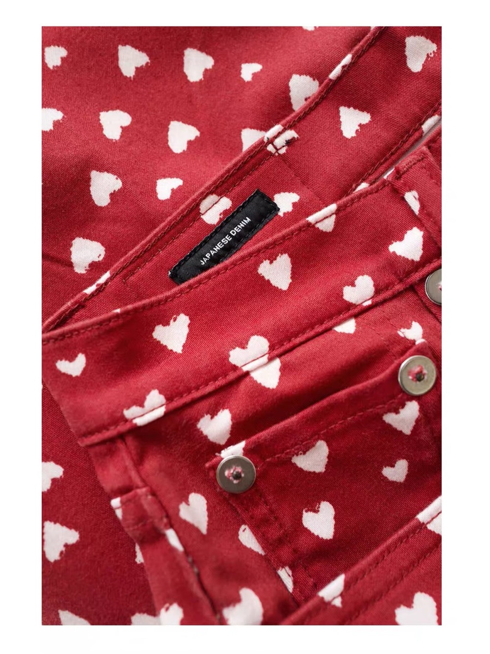 R13 CHARLOTTE JEAN Red Scattered Hearts, 25 26 27 28 - Picture 7 of 11